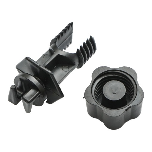 Izolator prindere cu filet, negru pentru stalp metalic gard electric Breckner Germany - Img 2