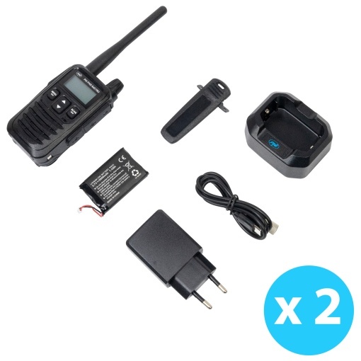 Kit 2 statii radio portabile PNI PMR R45 PRO 446MHz, 0.5W, 99CH programabile, 16 PMR, VOX, TOT, BCL, Scan, Roger Beep - Img 2