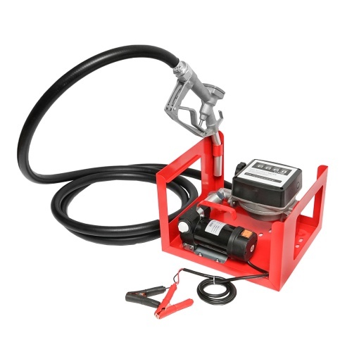 Kit pompa transfer motorina 12V, debit 40L/min cu contor, furtun aspiratie 1,5m, furtun transfer 4m si pistol Breckner Germany - Img 2
