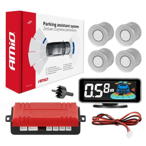 Kit senzori parcare argintii, LED-GRAF 3D 4 Silver