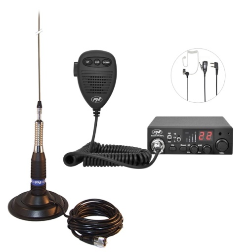 Kit Statie radio CB PNI ESCORT HP 8001L ASQ cu casti PNI HS81 + Antena CB PNI ML160 cu magnet 145mm, lungime 155 cm - Img 5