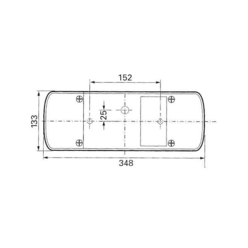 Lampa dreapta 5 functii 34x13 cm, conexiune prin cablu - Img 2