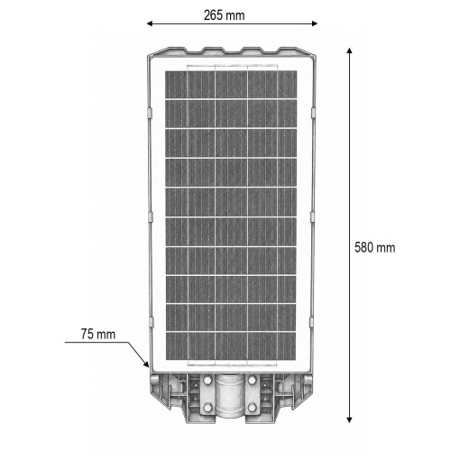 Lampa solara LED iluminat stradal 300W cu panou solar 20W, baterie LiFePO4 15000mAh, senzor miscare, telecomanda, prindere stalp IP65 Breckner Germany - Img 4