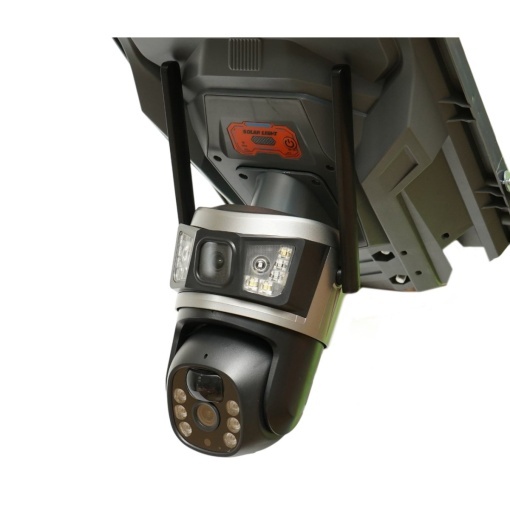 Lampa solara LED iluminat stradal 800W cu camera supraveghere duala 6MP Wi-Fi, panou solar 40W, baterie LiFePO4 30000mAh, PTZ 360, night vision, detectie PIR Ai, aplicatie V380 Pro - Img 12