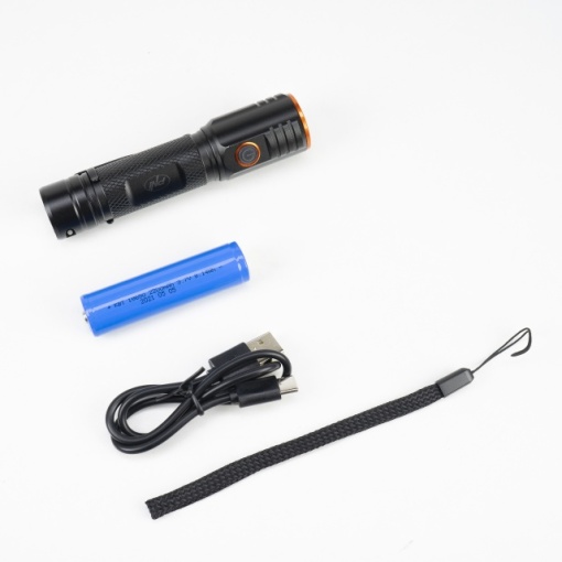 Lanterna PNI Adventure F650 cu LED 20W, 2000lm, din aluminiu, IPX6, acumulator inclus, incarcare prin USB tip C - Img 7
