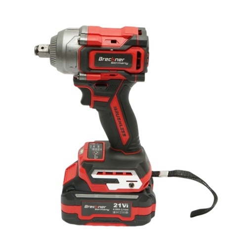 Masina de insurubat cu impact 1/2 inch 500W, 2 acumulatori 21V, 4Ah Li-ion, LED, Brushless, 450Nm, 0-1800/2400rpm Breckner Germany - Img 7