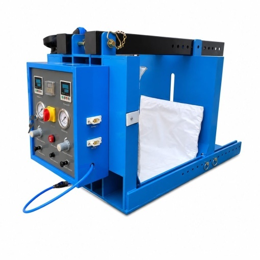 Masina vulcanizare la cald anvelope utilaje grele OTR, incalzire dubla 2400W, presare pneumatica - Img 2