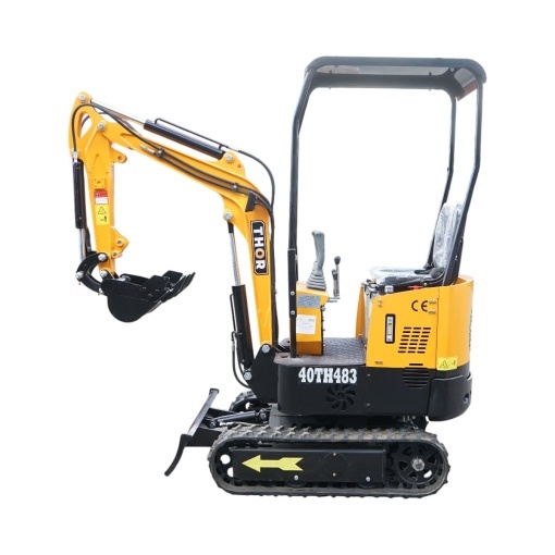 Mini excavator 1T cu semicabina, motor diesel 9.5CP, adancime sapare 1750mm, capacitate ridicare 350kg, latime cupa 380mm THOR - Img 2