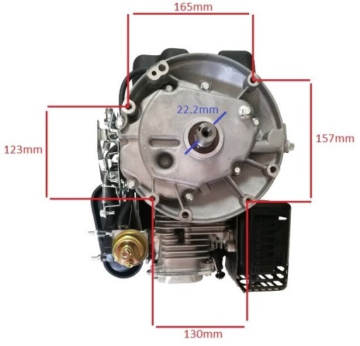 Motor ax vertical 1P65 pentru motosapa / masina de tuns gazonul 4 CP (ax 22.2mm) - Img 4