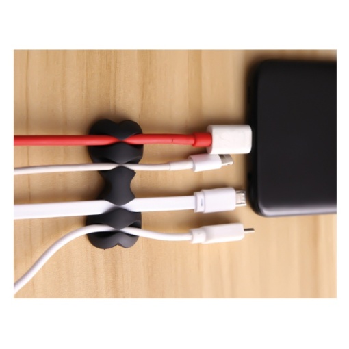 Organizator multifunctional cabluri PNI Tidy Clip 02, silicon flexibil, autoadeziv, pentru 8 cabluri 4x2 cu diametru de 6 mm, negru, set 2 bucati - Img 2