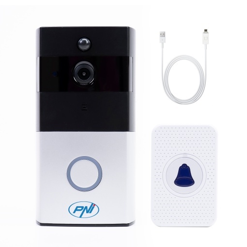 Pachet Interfon video inteligent PNI SafeHome PT710B WiFi HD, P2P si cablu USB 2.0 la Micro USB 1m - Img 16