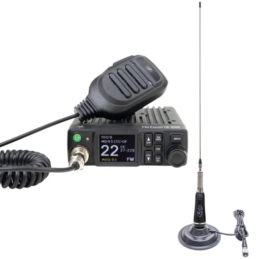 Pachet Statie radio CB PNI Escort HP 8900 ASQ, 12-24V + Antena CB PNI LED 2000 cu baza magnetica - Img 2
