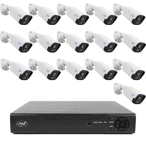 Pachet supraveghere video NVR PNI House IP716 si 16 camere PNI IP125 cu IP, 5MP - Img 2