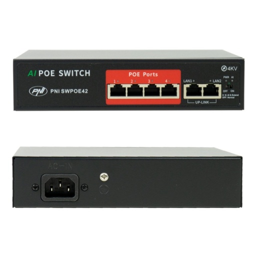 Pachet supraveghere video NVR POE PNI House IP810, 6 camere PNI IP8POE, switch POE si cabluri incluse - Img 6