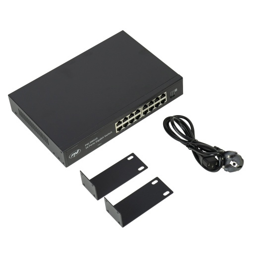 Pachet Switch PNI SW016, 16 x 10/100/1000 Mbps, Gigabit, carcasa metalica si patch 3m CAT8 PNI U8030W - Img 4