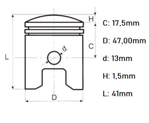 Piston Romet Zatka 4T 70cc - Img 2