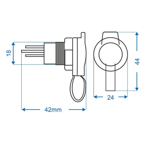 Priza auto 12V/24V-16A pentru stecher DIN - Img 6