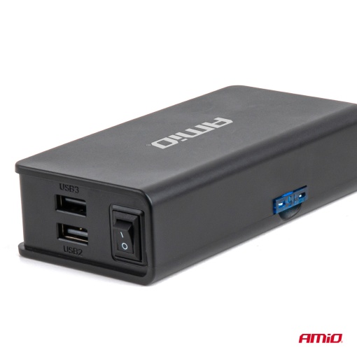 Priza bricheta 3xUSB-A USB-C QC 3.0 PD 3.0. 148W Amio - Img 2
