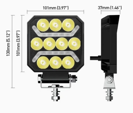Proiector 10 LED cu 2 Benzi LED Alba - Img 4