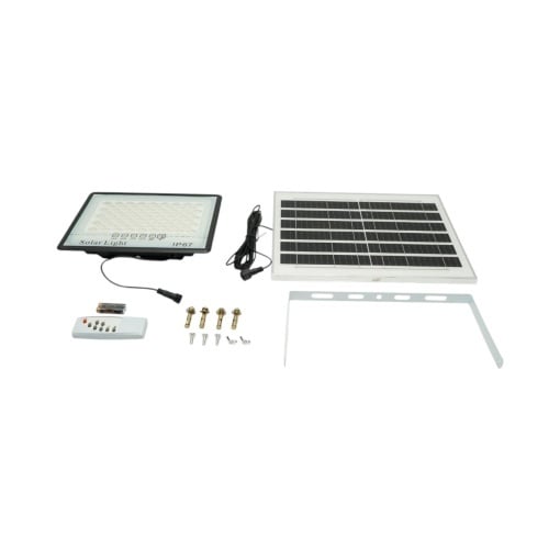 Proiector LED 100W, 6500K cu panou solar 12W, baterie LiFePO4 8000mAh si telecomanda IP67 Breckner Germany - Img 2