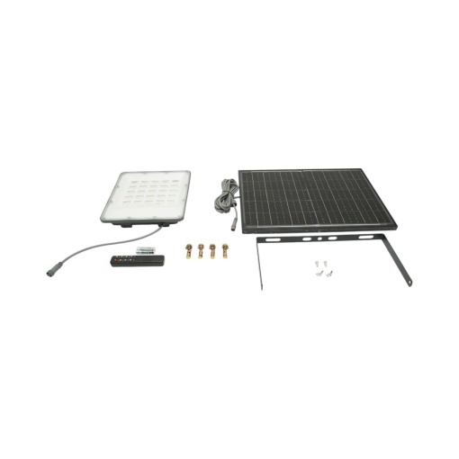 Proiector LED 400W, 6500K cu panou solar bifacial 40W, baterie LiFePO4 20000mAh si telecomanda IP66 Breckner Germany - Img 5