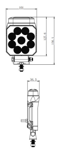Proiector LED + lumina de semnalizare 12/24V - Img 5