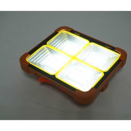 Proiector LED portabil 100W cu panou solar 1.5W, baterie 3600mAh, 6 moduri de iluminare, magnet, carlig, USB Power Bank 210x170x55mm Breckner Germany - Img 10