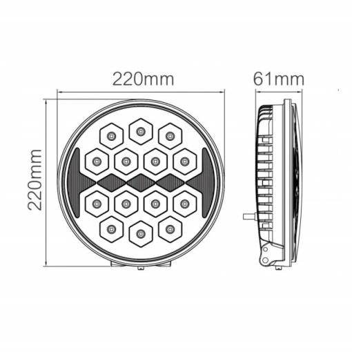 Proiector LED rotund cu pozitie 103W - Img 2