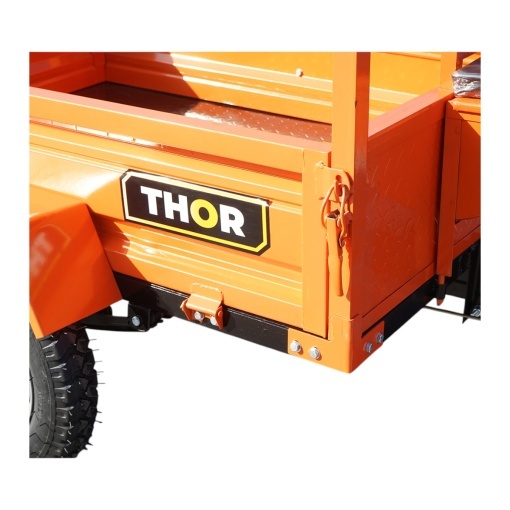 Remorca motocultor basculabila 450kg, bena 1400x1000x300mm, roti 4.00-12 THOR - Img 13
