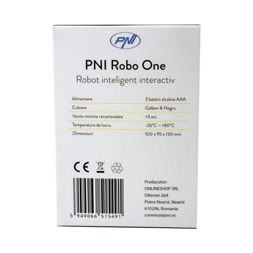 Robot inteligent interactiv PNI Robo One, control vocal, butoane tactile, galben - Img 8