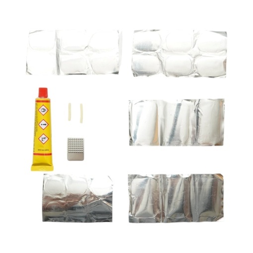 Set 24 petice vulcanizare anvelope si camere de aer 24x35mm, 25mm, 32x50mm + 1 tub adeziv 20ml - Img 4