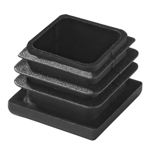 Set 4 buc. Dop teava patrat plastic 25x25mm - Img 2