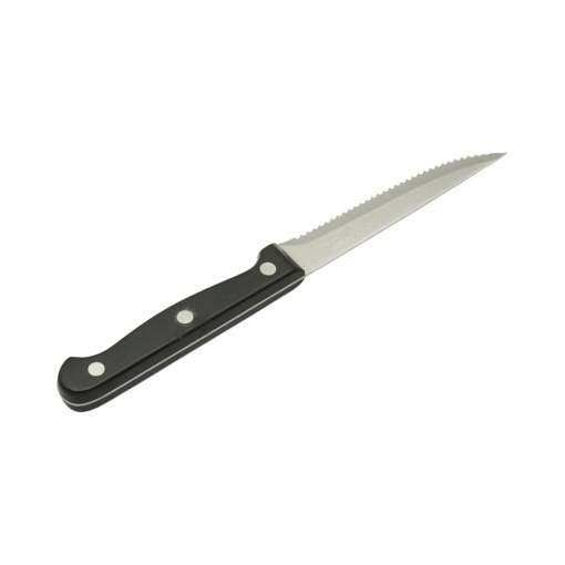Set 4 cutite steak 11cm, lama zimtata otel 3Cr13, maner bachelita negru Breckner Germany - Img 6
