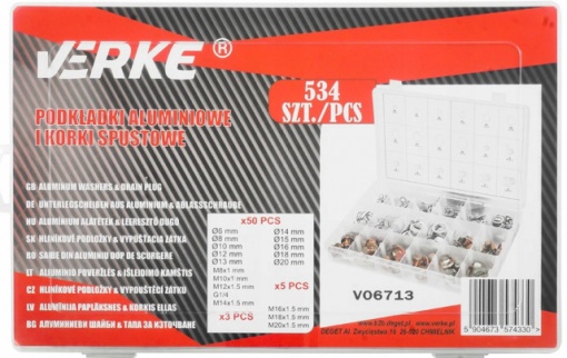 Set 437 buc Saibe de aluminiu si busoane baie ulei VERKE - Img 2