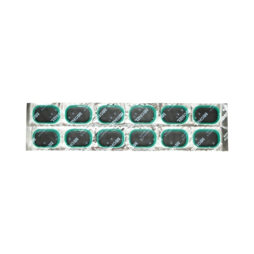 Set 48 petice vulcanizare ovale 24x35mm + 1 tub adeziv 20ml pentru camere de aer M-48 Michel - Img 6