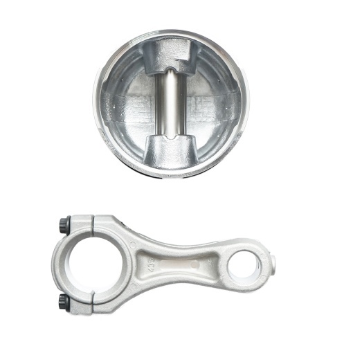 Set biela si piston echipat cu segmenti 80mm, pentru compresor aer Tractor Forestier, motor Perkins - Img 2