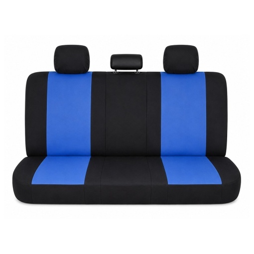 Set huse scaune auto universale albastru-negru, material textil 8 piese - Img 3