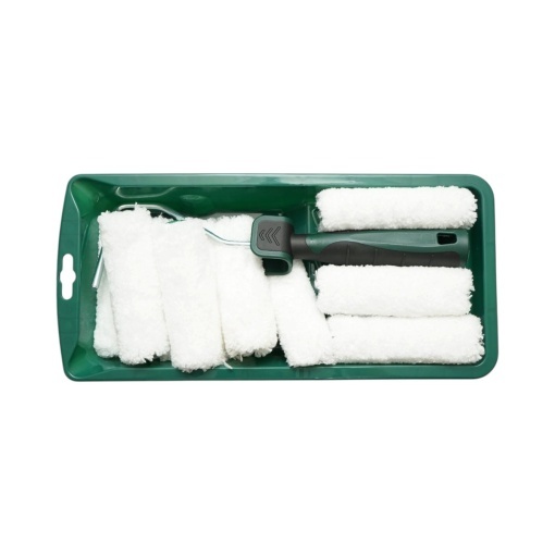Set mini trafalet cu 10 role microfibra 10cm, maner 2K, tavita vopsea, rezerva tavita 13 piese Breckner Germany - Img 9