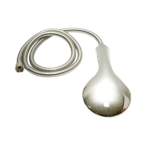 Set para dus cu furtun zincat 1.5m, 5 functii, duze silicon, crom lucios, plastic 105x240mm - Img 8