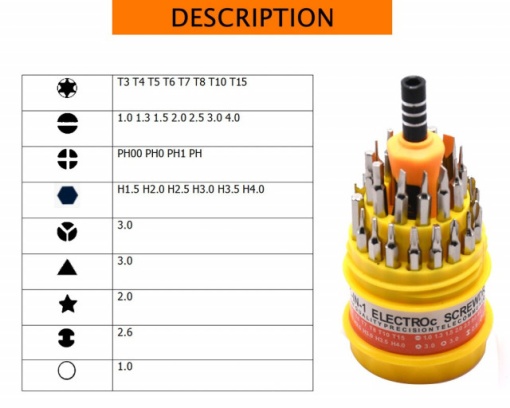 Set Surubelnite de Precizie de 31 Bucati - Img 3