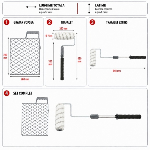 Set trafalet poliester 25cm, maner telescopic 40-80cm, gratar plastic Breckner Germany - Img 6