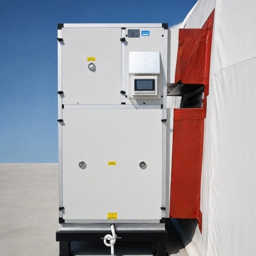 Sistem instalatie climatizare industriala 272.960 BTU, 80kW, 380V, functie incalzire si ventilatie, debit aer 17.500m3/h pentru corturi, hale, depozite 500–750m2 - Img 6