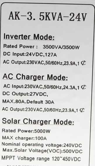 Sistem solar fotovoltaic cu invertor 3.5KW 220V ON-Grid Hibrid 100A MPPT Breckner Germay - Img 7