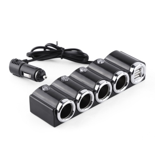 Spliter bricheta auto PNI Lighter 04 12V/24V 4 iesiri, 2xUSB, indicator LED - Img 2