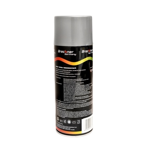 Spray vopsea acrilic termorezistent la 400 grade argintiu 450ml Breckner Germany - Img 2