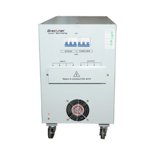 Stabilizator automat de tensiune 30KVA trifazat cu servomotor, bypass, afisaj LCD Breckner Germany - Img 4