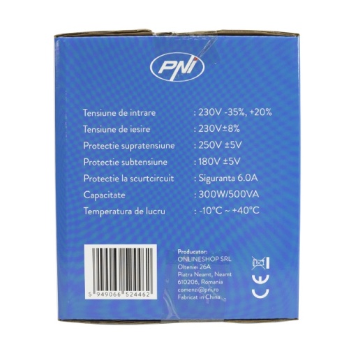 Stabilizator de tensiune cu releu PNI AVR M500VA, 1.4A, 300W, 500VA - Img 5