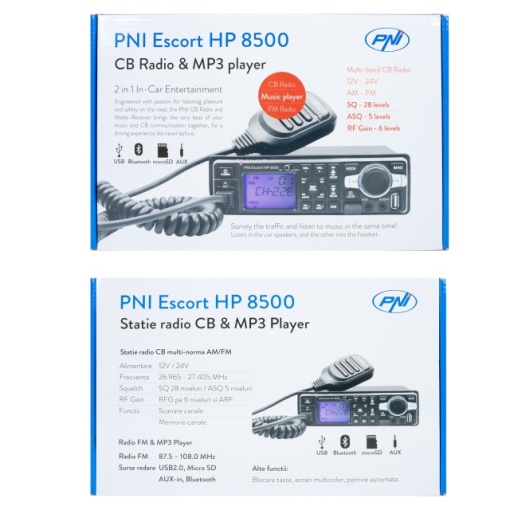 Statie radio CB si MP3 player PNI Escort HP 8500 ASQ include casti cu microfon - Img 4