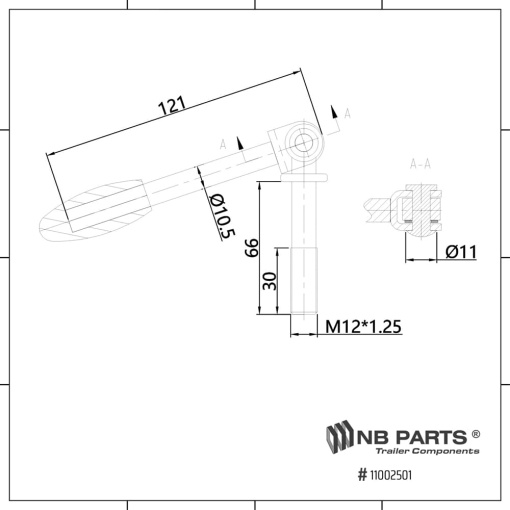 Surub de strangere pentru roata de sprijin Ø48 mm - Img 2