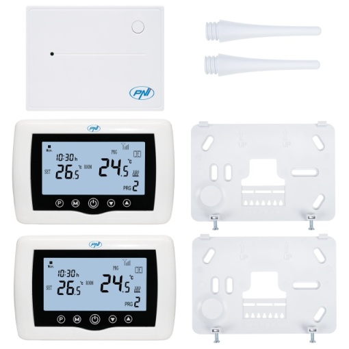 Termostat inteligent PNI CT400 fara fir, cu WiFi, controleaza 1 centrala si 2 zone diferite, parter etaj prin Internet, pentru centrale termice, pompe, electrovalve, APP TuyaSmart, histerezis 0.2 grad - Img 8